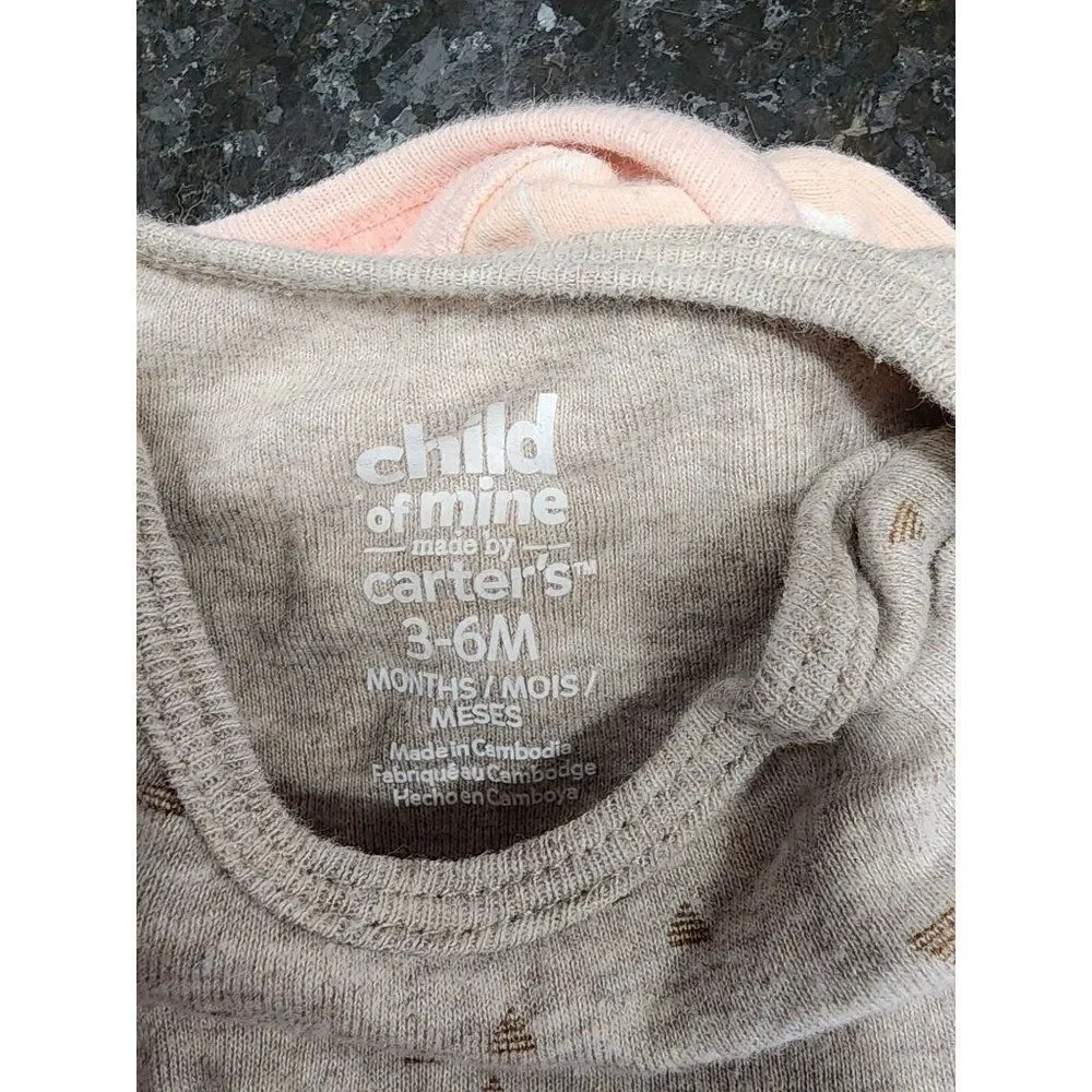 Set of 2 Girls Onesies, Size 3-6 Months